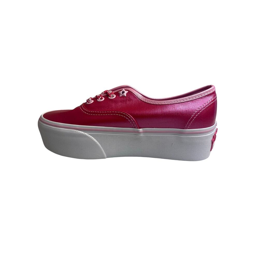 New Vans Authentic Stac Barbie‎ Pink Platform Shoes Size 5.5 Retro Hippie Preppy